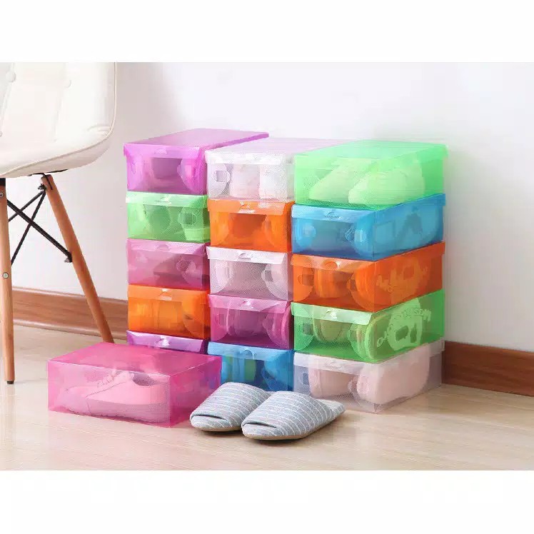 Kotak Sepatu Transparan / DIY box sepatu transparant