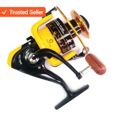 (MAINANKYU)  - YUMOSHI Reel Pancing HD7000 12 Ball Bearing - Black/Yellow