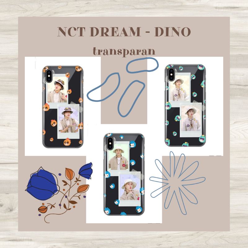 (NCT DREAM) Case NCT Dream Dino Hasil Transparan Dinosaur Softcase Anticrack Casing Dinosaurus