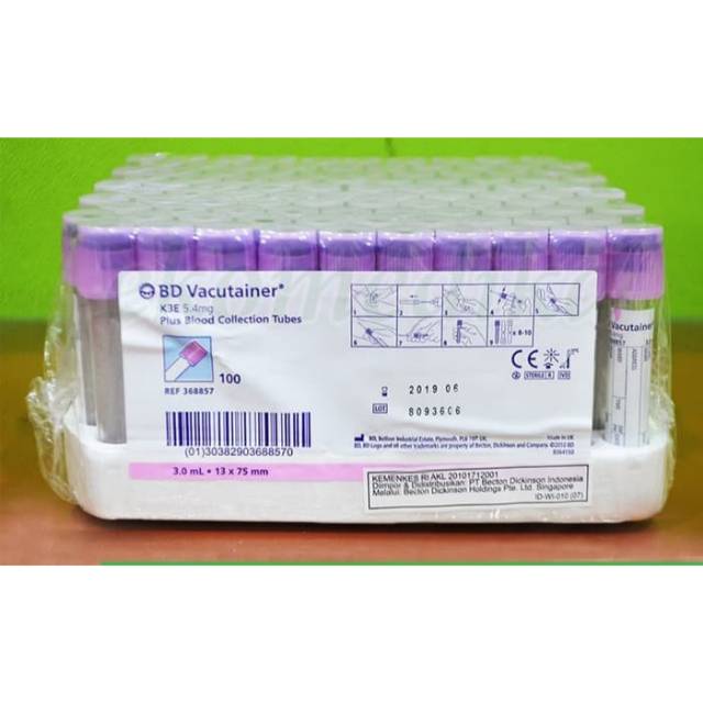 BD Tabung Vacutainer K3 EDTA 13X75 3ml_100ea