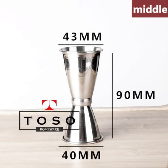 

MC02 Measuring Jigger Stainless Measure Cup 20/35ml Gelas Ukur Takaran