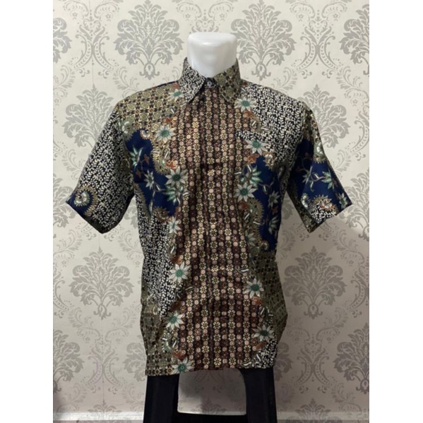 COD//KEMEJA BATIK//KEMEJA BATIK LENGAN PENDEK//KEMEJA BATIK COUPLE NAVY//TERLARIS