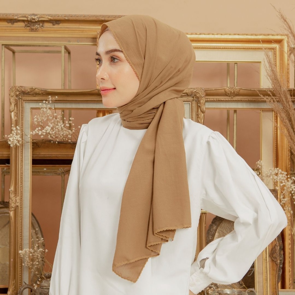 Lozy Hijab - Embroidery Signature Shawl Lozy x Hamidah (Hijab Pashmina Bahan Voal Premium)