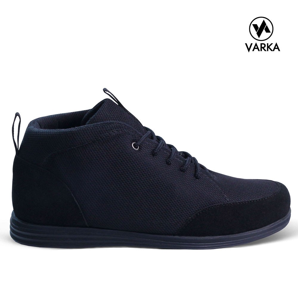 Sepatu Boots Pria Varka V 077 Sepatu Formal Boots Kuliah Kerja - Hitam