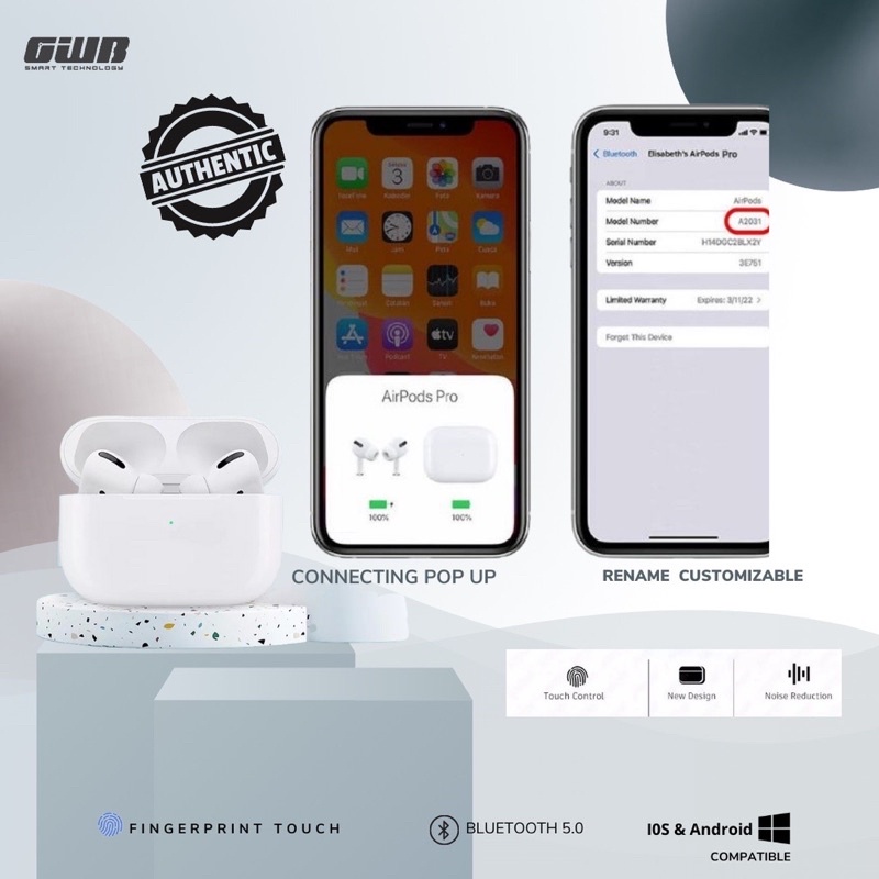 GWB - HEADSETBLUETOOTH TWS AIRPODS PRO