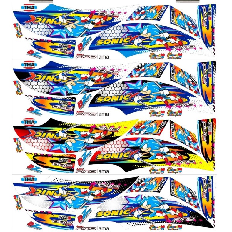 Striping Fino Karbu / Lama Variasi Yamaha Sticker Motor Stiker Skotlet Scotlite Lis List Body