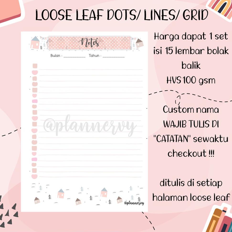 

☀ LOOSE LEAF DOTS LINE GRID ㅟ