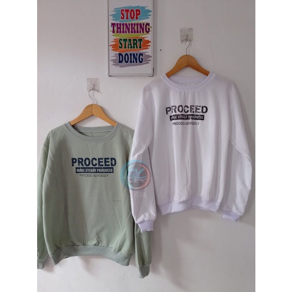 Sweater Wanita Proceed  Bahan Fleece