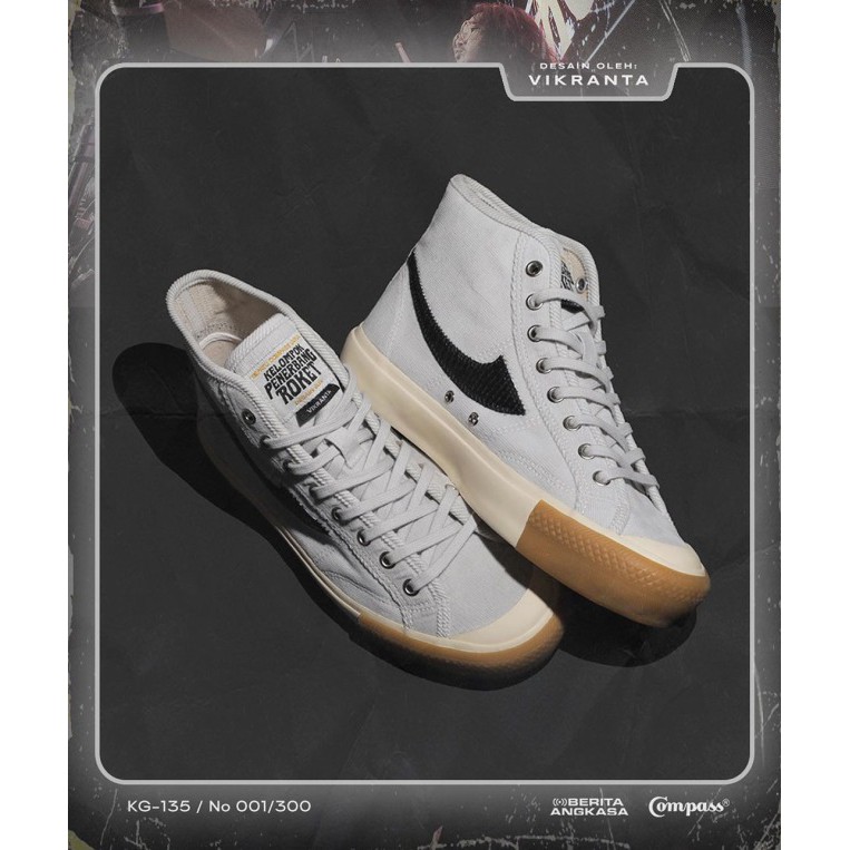 Sepatu Compass With KPR Kelompok Penebang Roket Hi Cut Series (JP Patton/Vikranta/Rey Marshall)-Vikranta