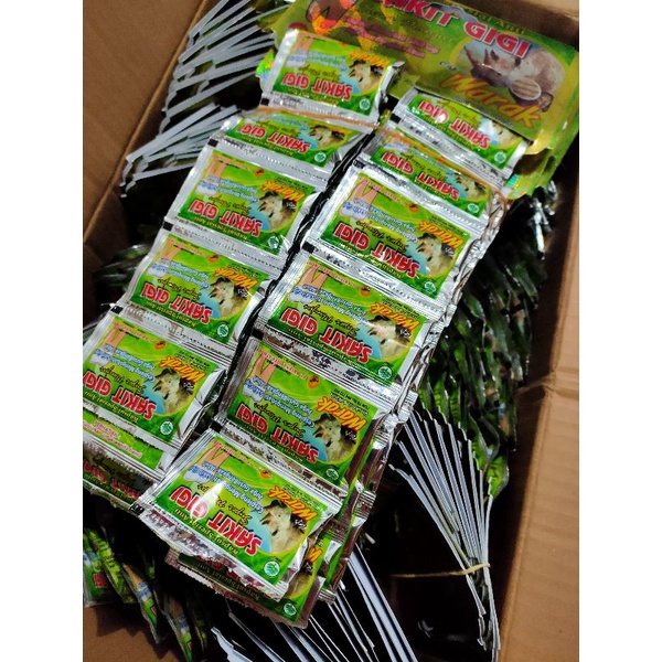 Paket 50 renceng obat sakit gigi super manjur cap warak original