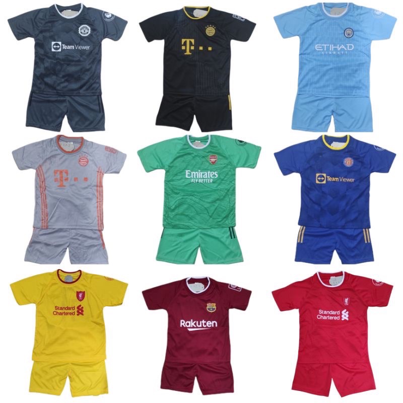 BISA COD / SETELAN BAJU BOLA ANAK TERBARU / SET BAJU BOLA ANAK LAKI LAKI TERMURAH