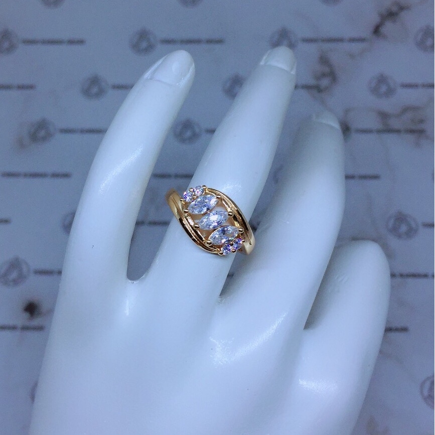 Cincin Xuping Gold Fashion Wanita Motif Permata Bunga Perhiasan Wanita *21