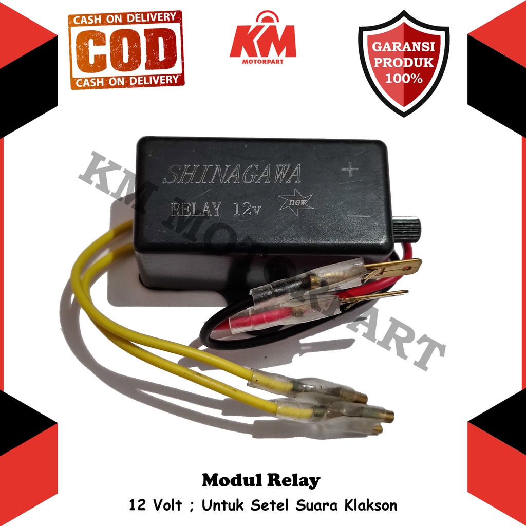 Modul Relay Klakson Motor Putus Setelan Telolet 12V Universal Bisa Diatur