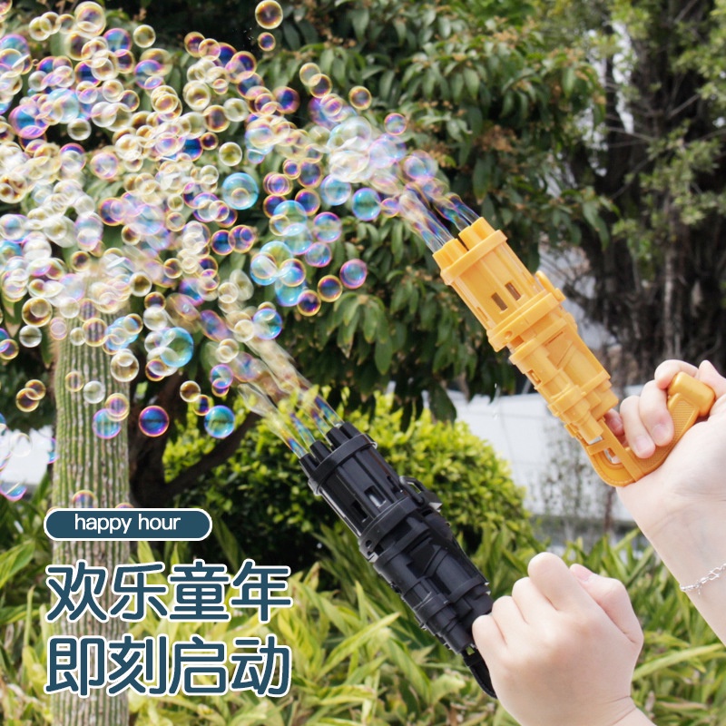 pistol bubble gatling gun / bubble blower machine / mainan mesin bubble terbaru banyak busa