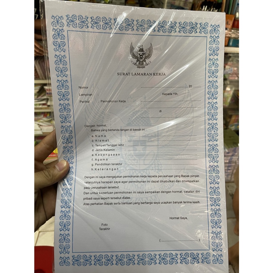 

SURAT LAMARAN KERJA