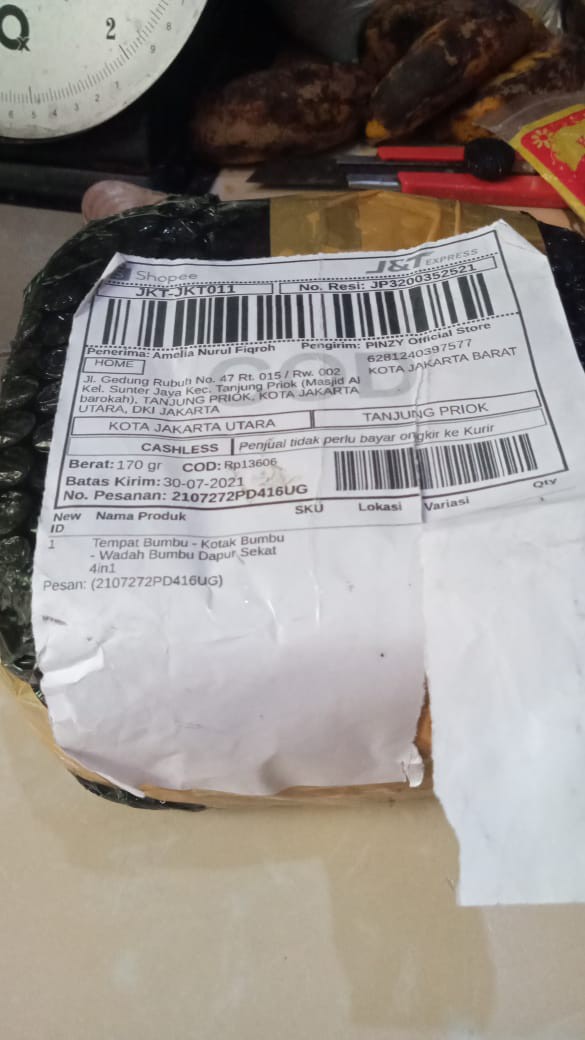 Tempat Bumbu - Kotak Bumbu - Wadah Bumbu Dapur Sekat 4in1