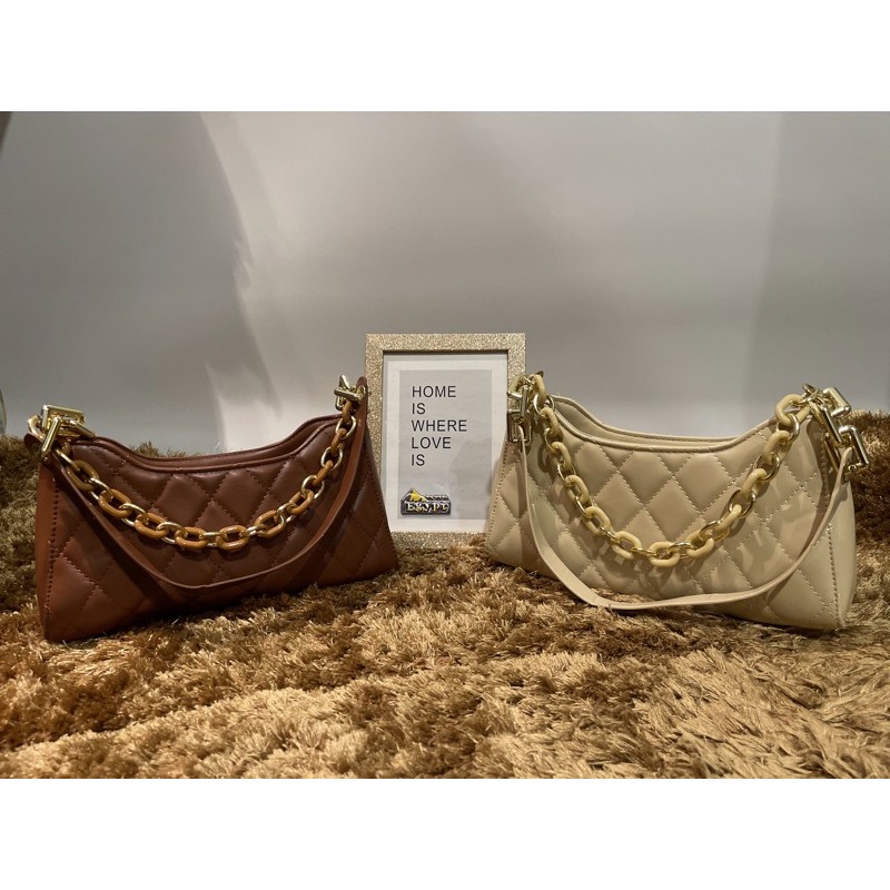 Belleza Bag - Sepia  | Tas Selempang wanita | Tas Fashion Korea | Tas Bahu wanita