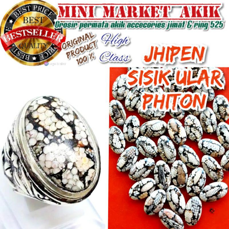 Batu akik jhipen sisik ular phiton / jipen madura
