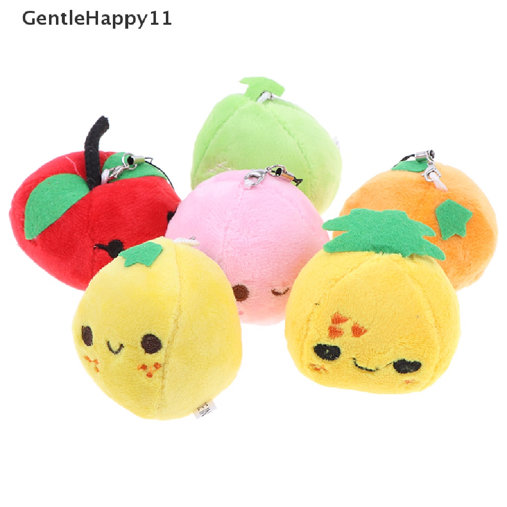 Gentlehappy 1pc Mainan Boneka Stuffed Plush Buah Mini Lucu Untuk Gantungan Kunci / Hadiah Anak