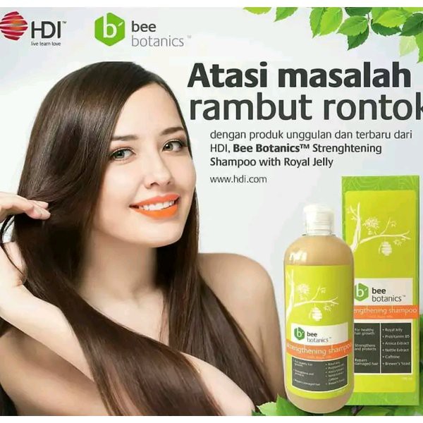 Hdi Bee Botanics Strengthening Shampoo Free Scrunchie Shampoo Untuk Rambut Rontok Indonesia