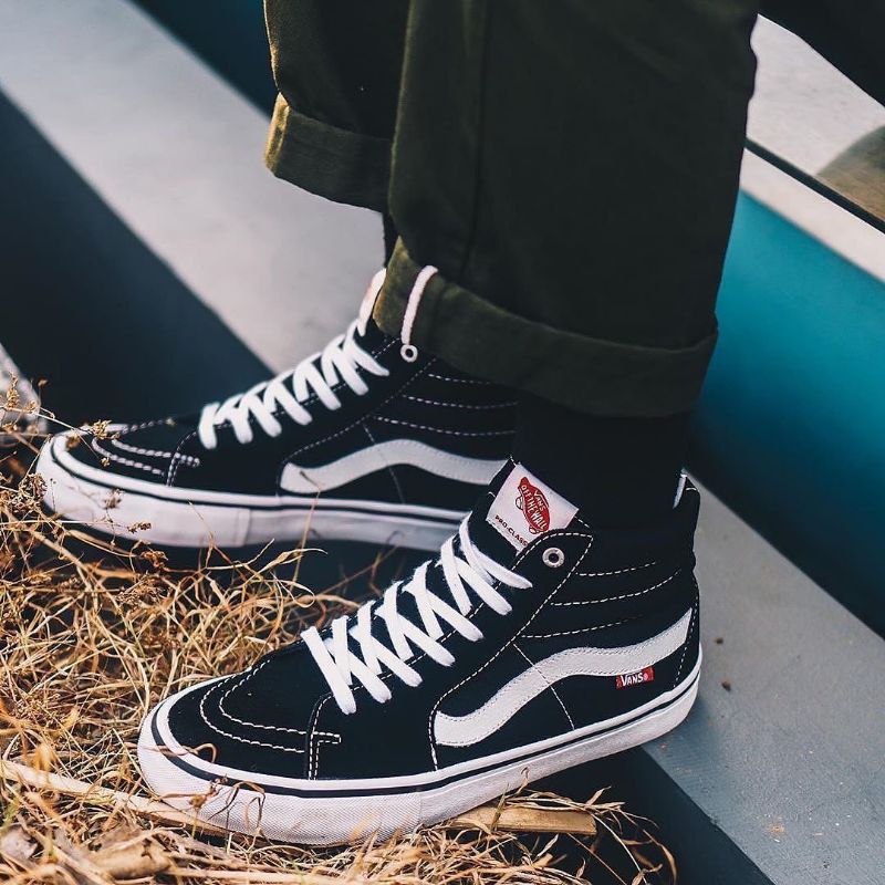 Vans Sk8 Hi Pro Classic Black White Original