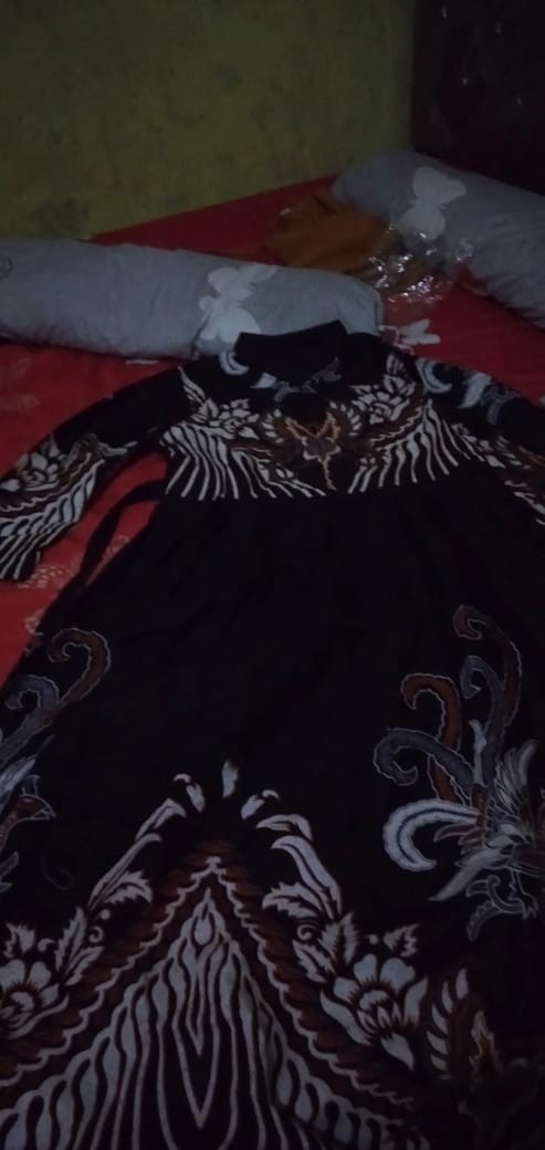 Batik Couple Keluarga - Sania Ruffle Ori Ndoro Jowi Dnt Sogan Motif Ayam Kate