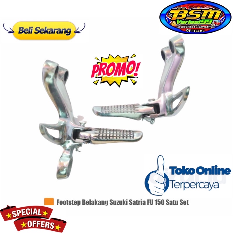 PROMO foot step gantung satria fu chrome crome crom step belakang satria fu chrome