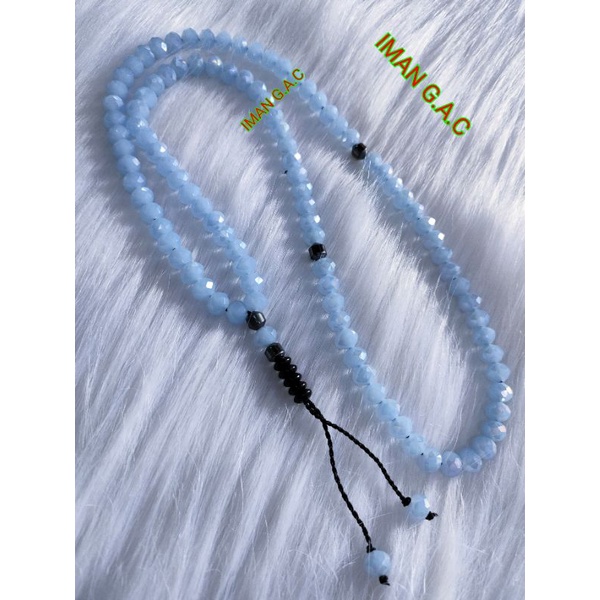 tasbih batu kristal 8m berkilau/tasbih batu 99butir/tasbih batu crystal