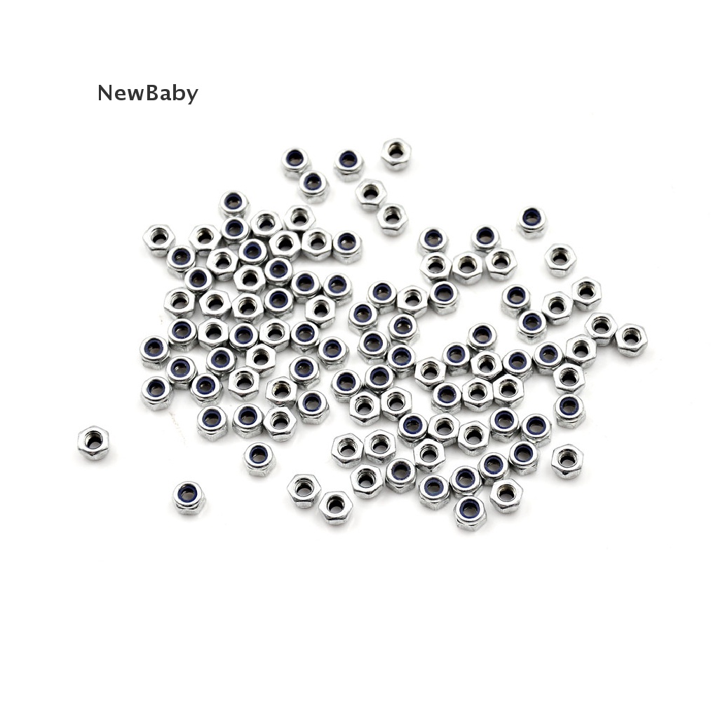 100pcs M3X0.5Mm Baut Nylocking Bahan Stainless Steel