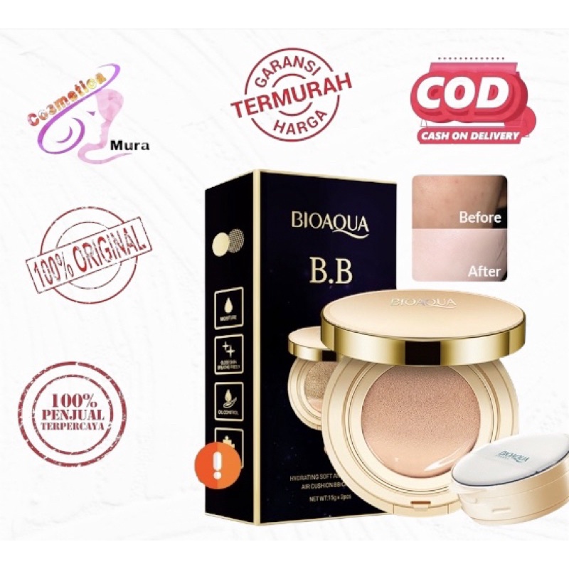 [ BPOM ] bioaqua bb + refill - cusion bioaqua bb refill - Bioaqua Cushion Refill Original bPoM