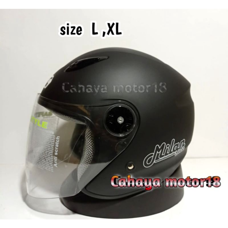 HELM BMC MILAN SOLID HITAM DOFF