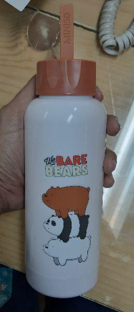 Best Seller !!! We Bare Bears Botol Minum Miniso 300 Ml