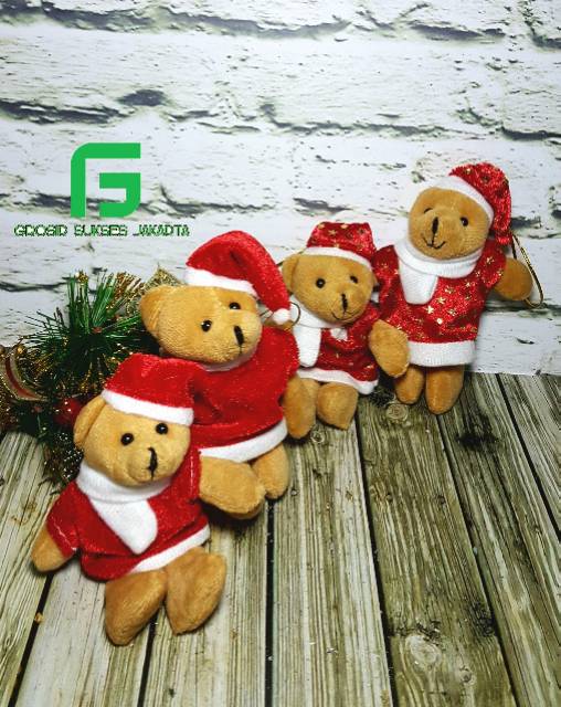 2016 NEW BONEKA BERUANG KOSTUM NATAL HIASAN POHON MERRY CHRISTMAS BEAR