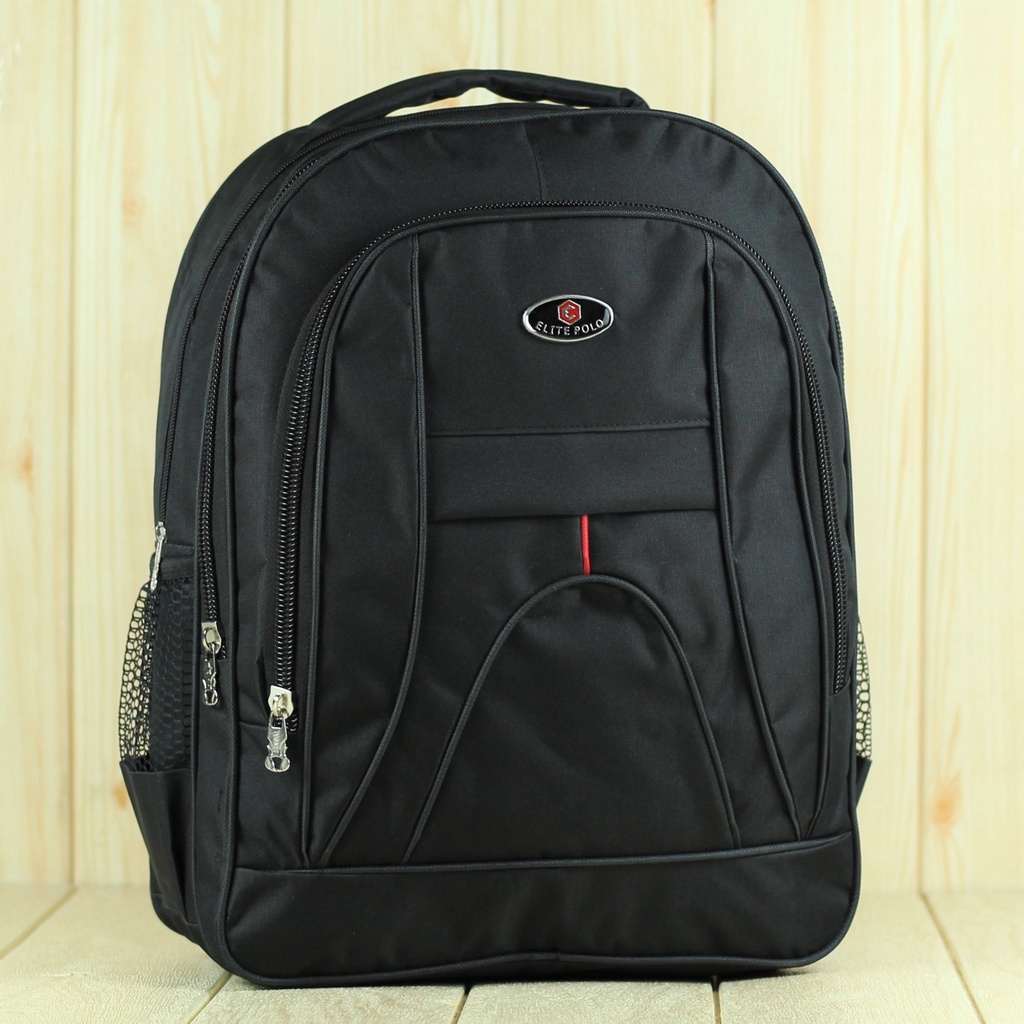 Tas Ransel Gendong Punggung Elite Polo D300 Warna Hitam Nyaman Keren