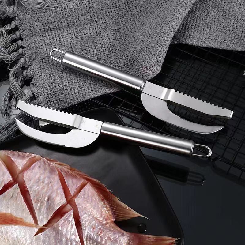 ALAT PEMOTONG IKAN PEMBERSIH SISIK PRAKTIS PARUTAN SISIK FISH CUTTER SCALER LA122S3 STAINLESS MULTIFUNGSI