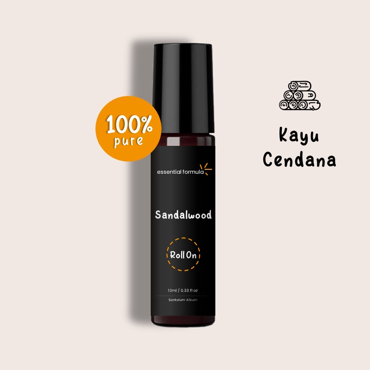 10ml Organic Sandalwood Essential Oil Roll On Kayu Cendana Murni 100%