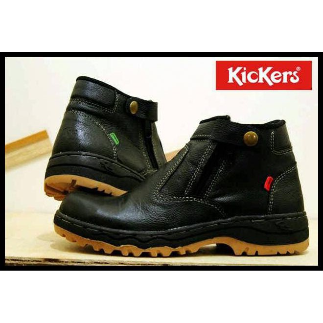 BIG SALE SEPATU BOOT PROYEK PRIA KICKERS SAFETY UJUNG BESI KULIT GRADE ORI 