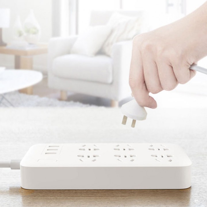 Original XIAOMI Mi Smart Power Strip 6 Socket 3 USB Port