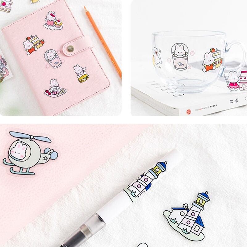 

STICKER PVC LUCU ANTI AIR / STIKER BOTOL / STIKER SCRAPBOOK BUJO JURNAL / ANTI AIR ISI 40 PCS