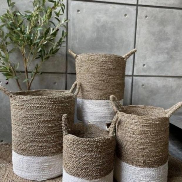 Size L Keranjang anyam Kode F/ Keranjang Laundry/ Keranjang anyam