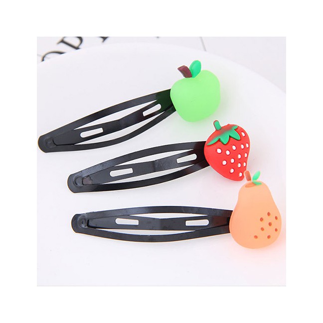 LRC Jepit Rambut Cute Fruit Multi-color Shape Decorated A50969