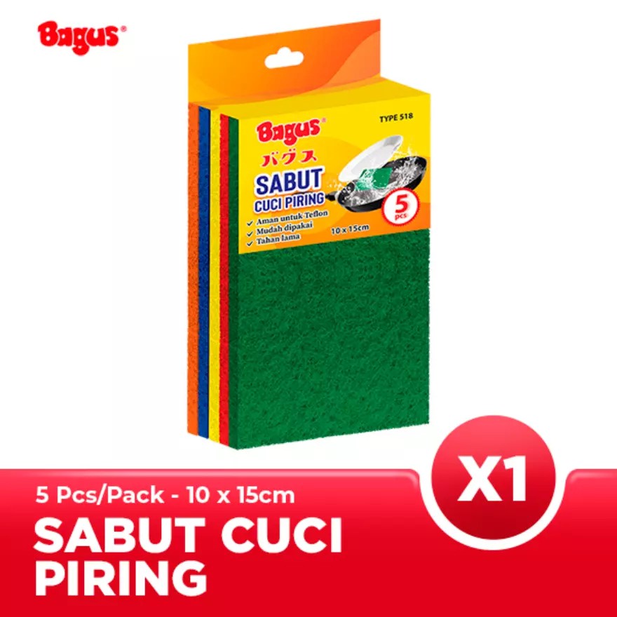 Bagus Sabut Cuci Piring 5pc 518