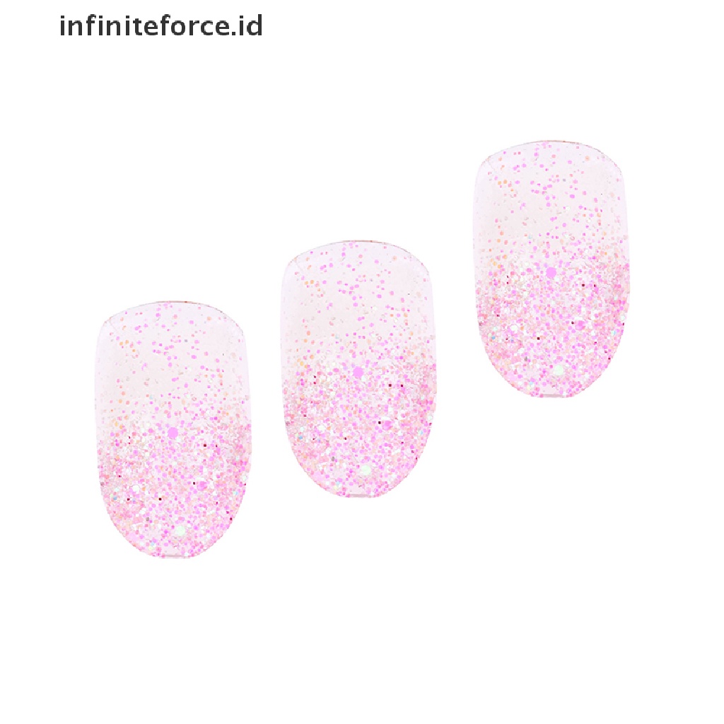 (Infiniteforce.Id) 24pcs / Set Kuku Palsu Akrilik 3d Untuk Nail Art