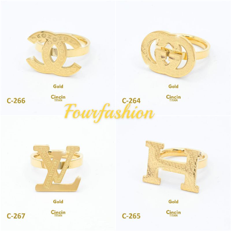 Fourfashion Cincin Titanium Motif Premium Limited Edition YF010