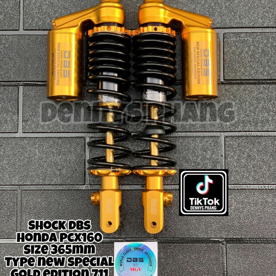 Shockbreker Shock Breker Shokbreaker Shok breaker Tabung DBS 711 Special Gold Edition 365mm Pcx 160 Dan ADV