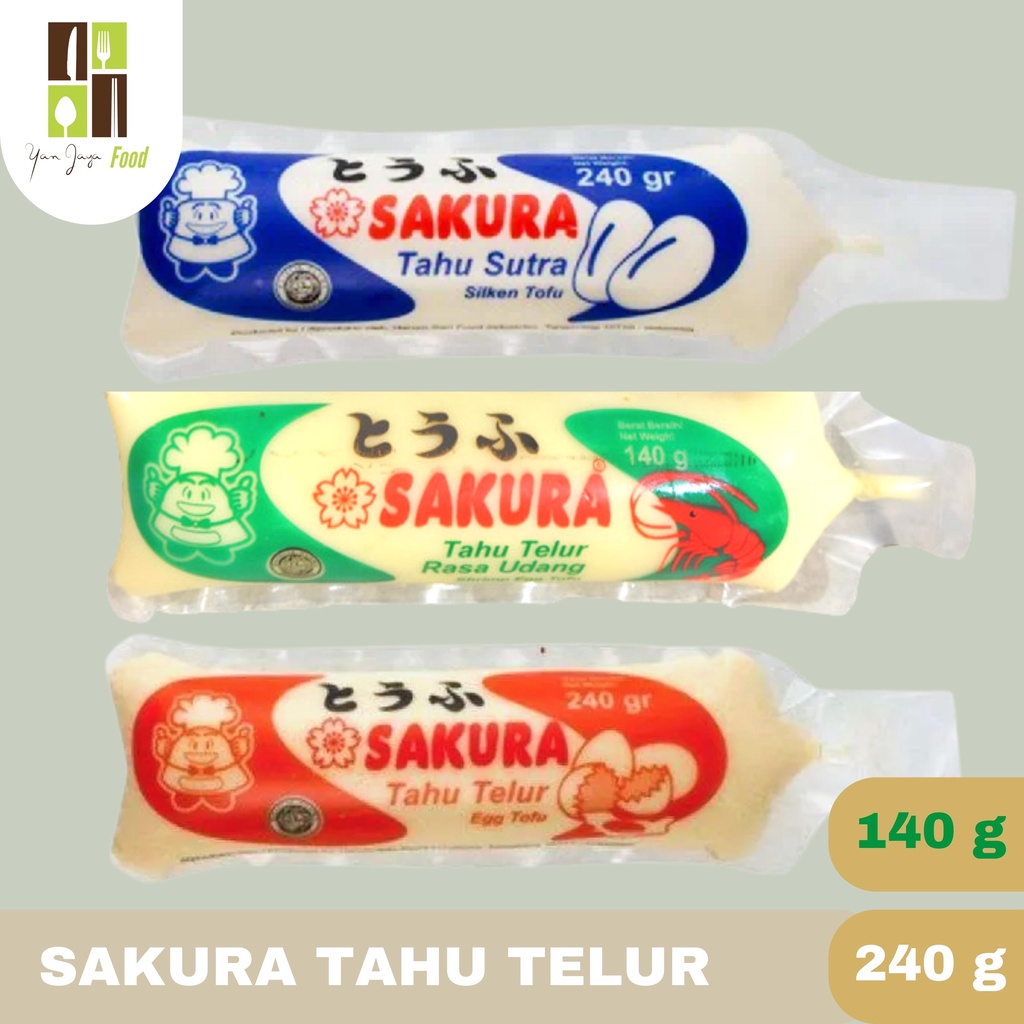 SAKURA TAHU / TOFU UDANG 140GR , REGULER / TELUR 240GRTELUR 160G