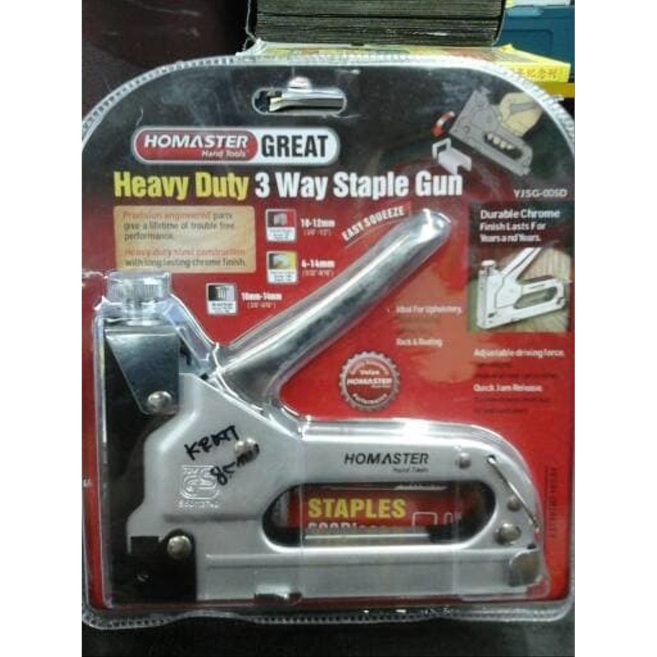 

Promo Staple Gun 3 Way Homaster Heavy Duty / Staples Tembak Keren