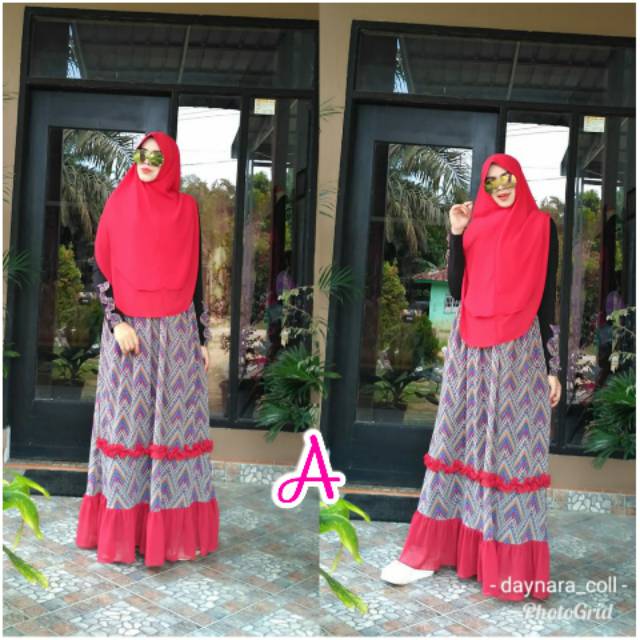 READY SIAP KIRIM LAYLA DRESS (GAMIS SAJA) ORI VIENDRA SYARI