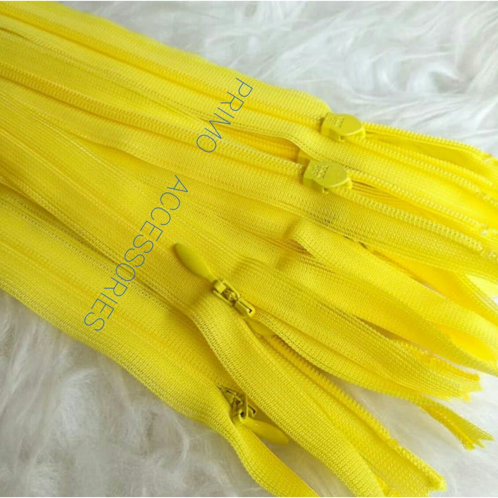 Invisible Zipper "YKK" 50 cm - 20 Inch Kuning Terang / Resleting Jepang "YKK" Original