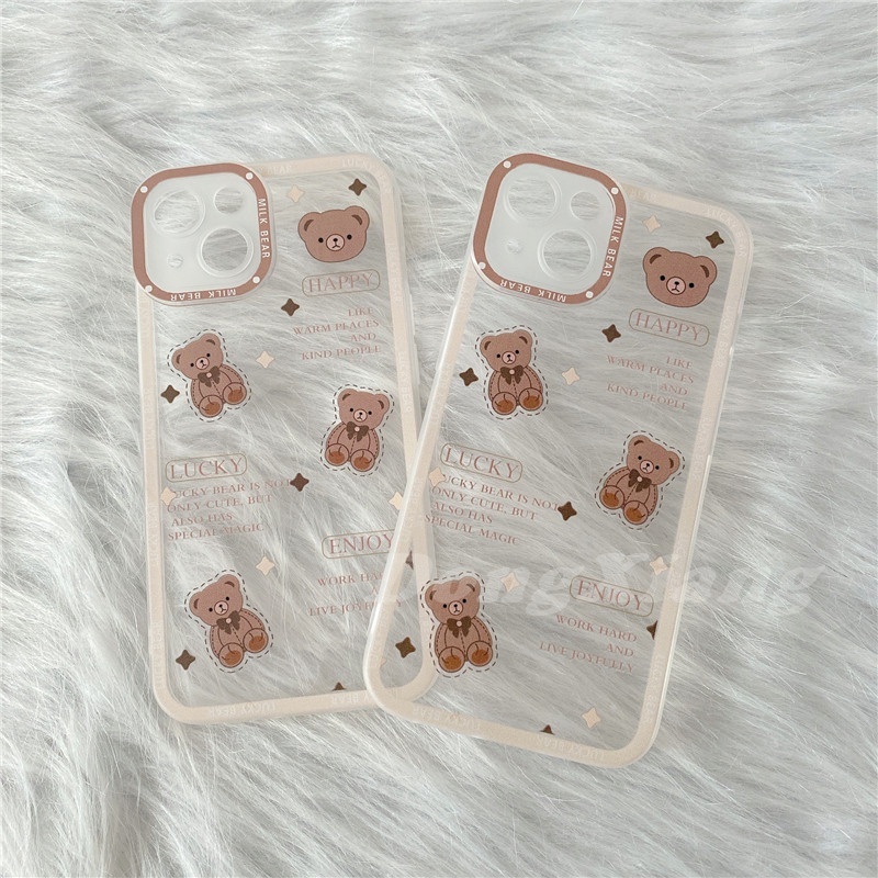 Soft Case TPU Motif Kartun Beruang Angel Eyes Untuk Samsung A13 A03S A02S A12 A32 A52 A22 4G A10 A10S A20S A51 J7 Pro M12